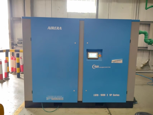 250kw PM VSD schroefcompressor met 10L-200L oliecapaciteit en synthetische olie