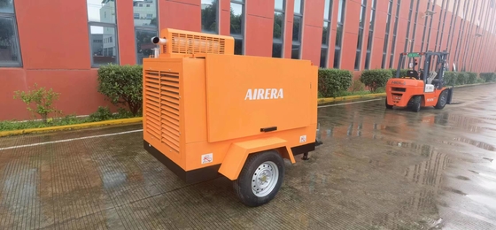 185 cm3 @ 100 psi Diesel Draagbare schroefcompressor