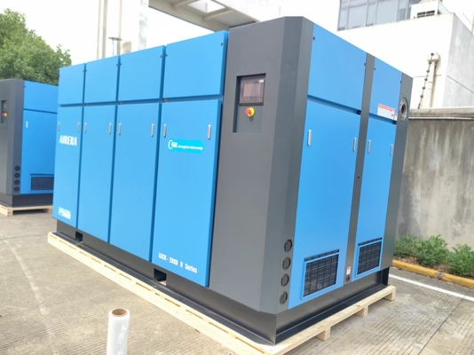 Vermogen 7,5 KW tot 355 kW Rotary Screw Air Compressor PLC Control System Air Cooled Cooling Method