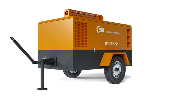 Mobiele schroeftype diesel luchtcompressor 185 Cfm 260HP/1700rpm