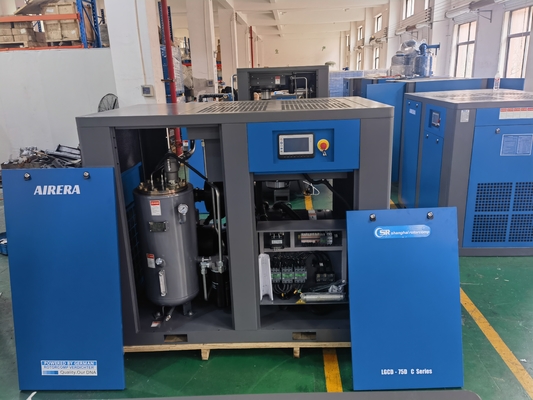 Shanghai Rotorcomp LGCD-75DC Air Cooling Screw Air Compressor met max. werkdruk 0,7-1,3 MPA en 3,60-2,40 M3/Min Free Air Delivery