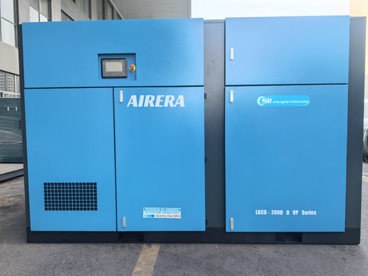 Shanghai Rotorcomp LGCD-280D B VP Direct aangedreven schroefluchtcompressor Ideaal voor industriële toepassingen