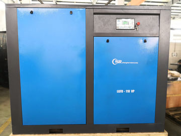 De blauwe Olie spoot Roterende Schroefcompressor, Horizontale Luchtcompressor 15-60hz in